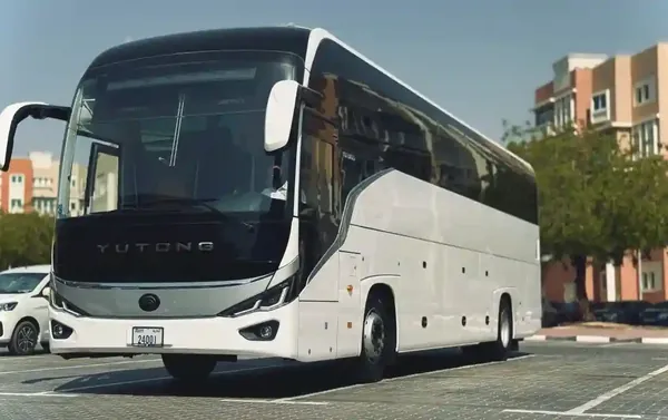 Coach for the desert safari bus pick-up in Dubai and Sharjah